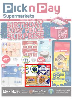 Pick n Pay Eastern Cape : Birthday Specials (08 July - 23 July 2024), page 1