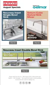 Gelmar Handles & Furniture Fittings : August Specials (01 August - 31 August 2024)