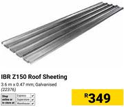 IBR Z150 Roof Sheeting 3.6m x 0.47mm 22376