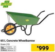 Lasher 65L Concrete Wheelbarrow Green 