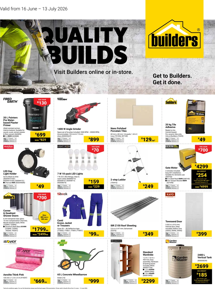 Builders Inland : Quality Builds (16 June - 13 July 2026)