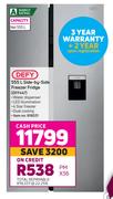 Defy 555L Side By Side Freezer Fridge DFF447