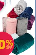 Always Home Mink Flannel Blanket-125 x 150cm Each