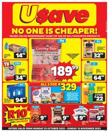 Usave Western Cape : No One Is Cheaper (23 October - 12 November 2023)