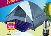 Campmaster Dome 300 Tent Plus Flocked Double Airbed-For All