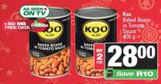 Koo Baked Beans In Tomato Sauce-For 2 x 400g