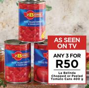 La Belinda Chopped Or Peeled Tomato Cans-For Any 3 x 400g