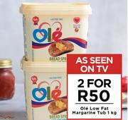 Ole Low Fat Margarine Tub-For 2 x 1Kg