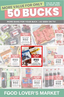 Food Lover's Market Western Cape : More Value For Only 50 Bucks (26 February - 03 March 2024), page 1