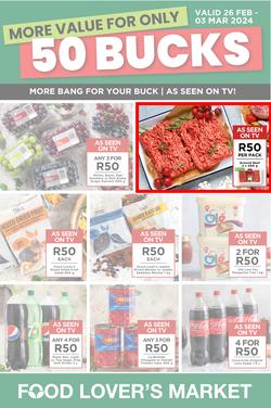 Food Lover's Market Western Cape : More Value For Only 50 Bucks (26 February - 03 March 2024), page 1