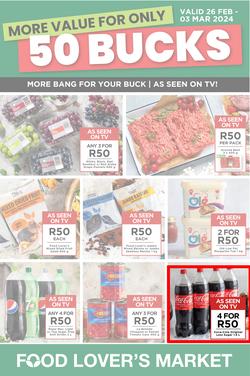 Food Lover's Market Western Cape : More Value For Only 50 Bucks (26 February - 03 March 2024), page 1