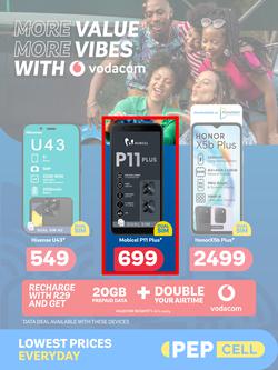 PEP Cell : More Value More Vibes With Vodacom (25 June - 22 July 2025), page 1