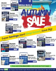 Mega Build Hardware : Autumn Sale (12 March - 31 March 2025)