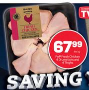 PnP Fresh Chicken 4 Drumsticks & 4 Thighs-Per Kg