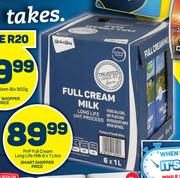 PnP Full Cream Long Life Milk-6 x 1L