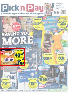 Pick n Pay Eastern Cape : Saving You More (22 January - 07 February 2024), page 1