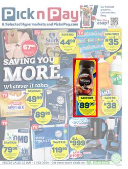 Pick n Pay Eastern Cape : Saving You More (22 January - 07 February 2024), page 1