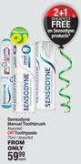 Sensodyne Manual Toothbrush Assorted Or Toothpaste Assorted-75ml Each