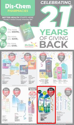 Dis-Chem : Celebrating 21 Years Of Giving Back (17 October - 10 November 2024), page 1