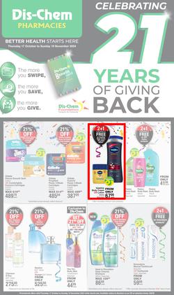 Dis-Chem : Celebrating 21 Years Of Giving Back (17 October - 10 November 2024), page 1