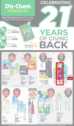 Dis-Chem : Celebrating 21 Years Of Giving Back (17 October - 10 November 2024), page 1