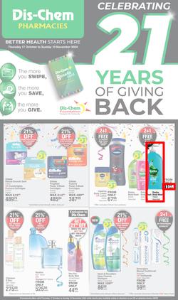 Dis-Chem : Celebrating 21 Years Of Giving Back (17 October - 10 November 2024), page 1