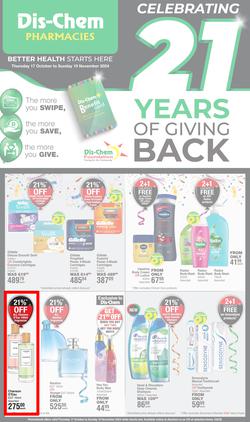 Dis-Chem : Celebrating 21 Years Of Giving Back (17 October - 10 November 2024), page 1