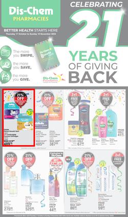 Dis-Chem : Celebrating 21 Years Of Giving Back (17 October - 10 November 2024), page 1