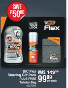 Bic Flex Shaving Gift Pack Plus Free Toiletry Bag-Per Pack