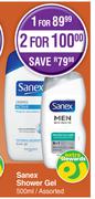 Sanex Shower Gel Assorted-For 2 x 500ml