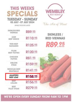 Wembley Meat Market : Specials (02 July - 07 July 2024), page 1