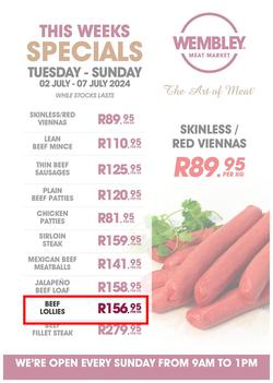 Wembley Meat Market : Specials (02 July - 07 July 2024), page 1