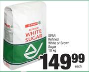 Spar Refined White Or Brown Sugar-10Kg Each