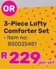 Mainstays 3-Piece Lofty Comforter Set-Per Set