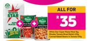 White Star Maize Meal 1Kg, Rhodes Tomato Braai Relish 410g, Canned Baked Beans Tomato 410g- For All