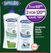 Safeguard Hygienic Body Wash Assorted-For 2 x 750ml
