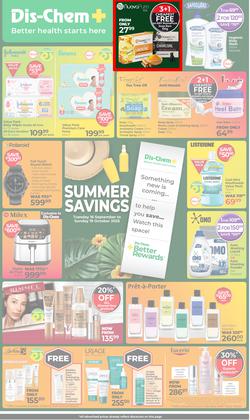Dis-Chem : Summer Savings (16 September - 19 October 2025), page 1