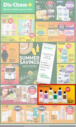 Dis-Chem : Summer Savings (16 September - 19 October 2025), page 1