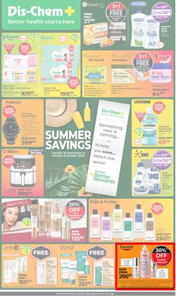 Dis-Chem : Summer Savings (16 September - 19 October 2025), page 1