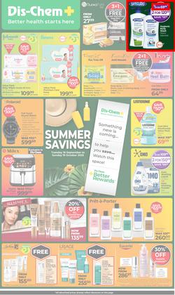 Dis-Chem : Summer Savings (16 September - 19 October 2025), page 1