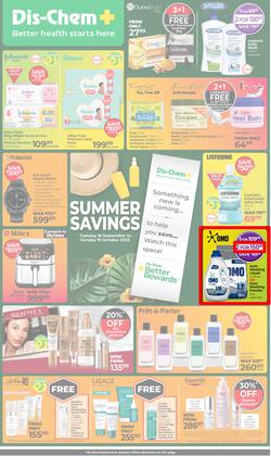 Dis-Chem : Summer Savings (16 September - 19 October 2025), page 1