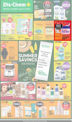 Dis-Chem : Summer Savings (16 September - 19 October 2025), page 1