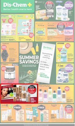 Dis-Chem : Summer Savings (16 September - 19 October 2025), page 1