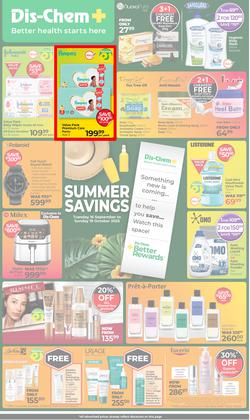 Dis-Chem : Summer Savings (16 September - 19 October 2025), page 1
