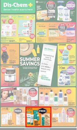 Dis-Chem : Summer Savings (16 September - 19 October 2025), page 1