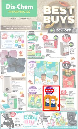 Dis-Chem : Best Buys (13 April - 14 May 2023), page 1