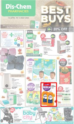 Dis-Chem : Best Buys (13 April - 14 May 2023), page 1