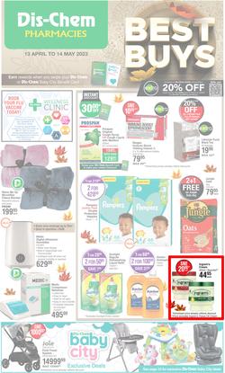 Dis-Chem : Best Buys (13 April - 14 May 2023), page 1