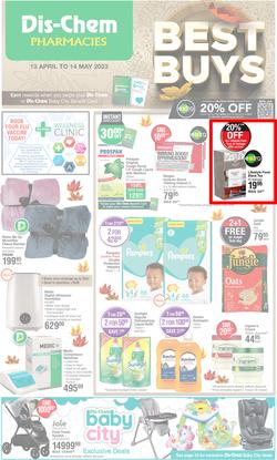 Dis-Chem : Best Buys (13 April - 14 May 2023), page 1