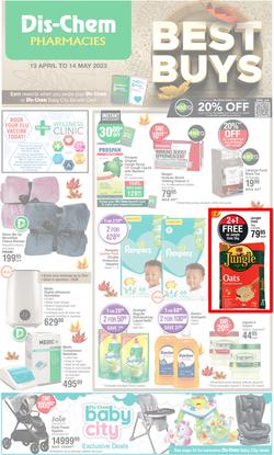 Dis-Chem : Best Buys (13 April - 14 May 2023), page 1